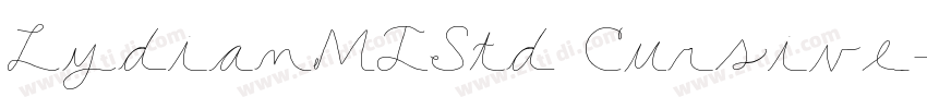 LydianMTStd Cursive字体转换